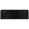 vidaXL TV Cabinet Black Oak 120x34x37 cm Engineered Wood