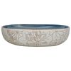 vidaXL Countertop Basin Sand and Blue Oval 59x40x14 cm Ceramic