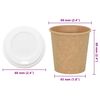 vidaXL Paper Coffee Cups with Lids 1000 pcs 4oz 100ml
