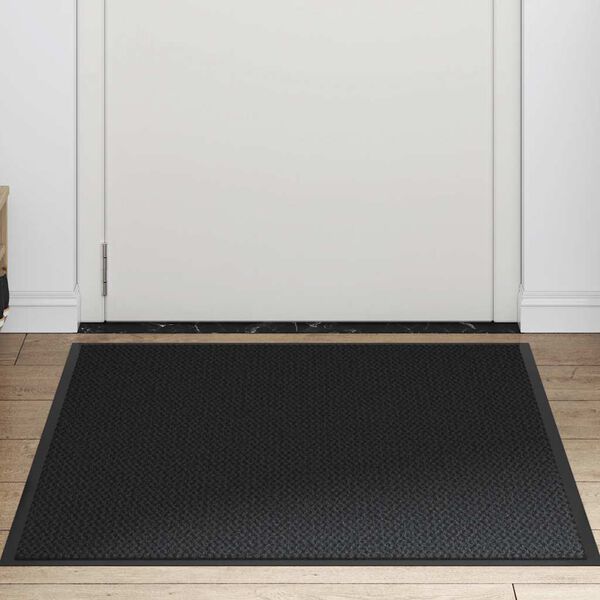 vidaXL Doormat Black 90x120 cm