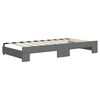 vidaXL Daybed with Trundle&Drawers without Mattress Dark Grey 90x190 cm Single