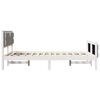 vidaXL Bed Frame Light Grey 120 x 190 cm Solid Pine Wood