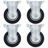 vidaXL Fixed Casters 4 pcs 100 mm