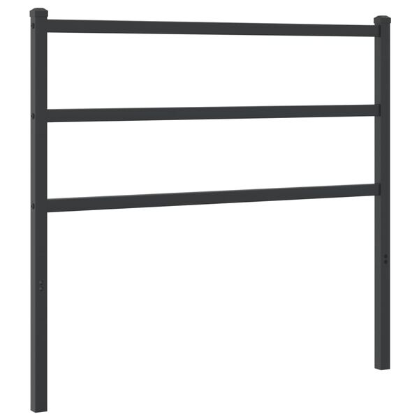 vidaXL Metal Replace Headboard Black 100 cm