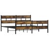 vidaXL Metal Bed Frame without Mattress Smoked Oak 180x200 cm Super King