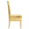 vidaXL 6 pcs Straight Chair Covers Stretch Gold