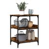 vidaXL Kitchen Trolley Smoked Oak 60x41x80.5 cm Engineered Wood