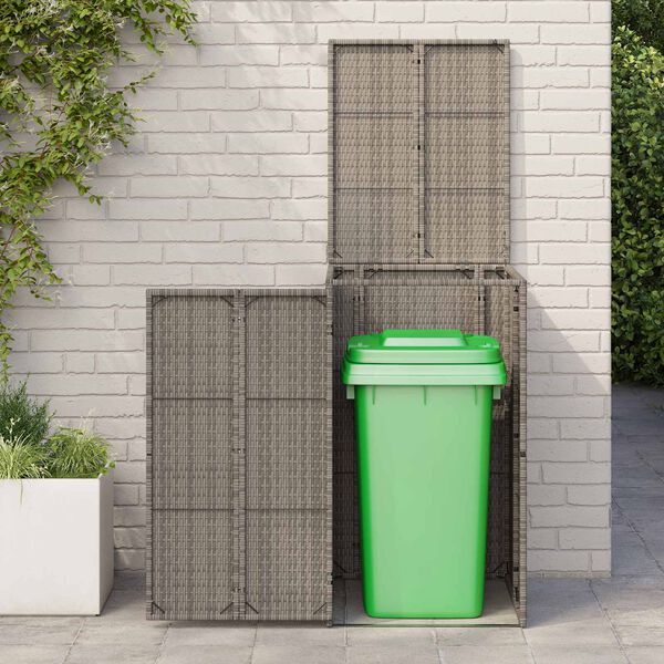 vidaXL Box Garbage Bin Box Grey 65 x 80 x 115 cm Polyethylene