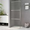 vidaXL Walk-in Shower Wall with Clear ESG Glass 140x195 cm