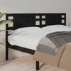 vidaXL Headboard Black 146x4x100 cm Solid Wood Pine