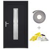 vidaXL Front Door Anthracite 108x208 cm PVC