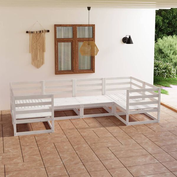 vidaXL 6 Piece Garden Lounge Set Solid Wood Pine