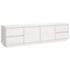 vidaXL TV Cabinet White 176x37x47,5 cm Solid Wood Pine