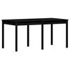 vidaXL 7 Piece Garden Dining Set Black Solid Wood Pine
