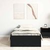 vidaXL Bed Frame without Mattress Black Oak 75x190 cm Engineered Wood