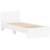 vidaXL Bed Frame without Mattress with Headboard White 75x190 cm Small Single