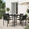 vidaXL Outdoor Furniture Set 5 pcs Black and Anthracite Textilene