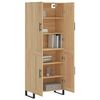vidaXL Highboard Sonoma Oak 69.5x34x180 cm Engineered Wood