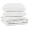 vidaXL Duvet with Pillow 3 pcs White Microfiber