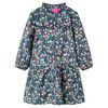 vidaXL Kids'Dress with Long Sleeves Dark Blue 116