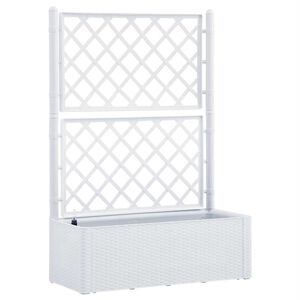 vidaXL Raised Bed | White | Plastic (PP) | Large | UV-resistant | Planter Box