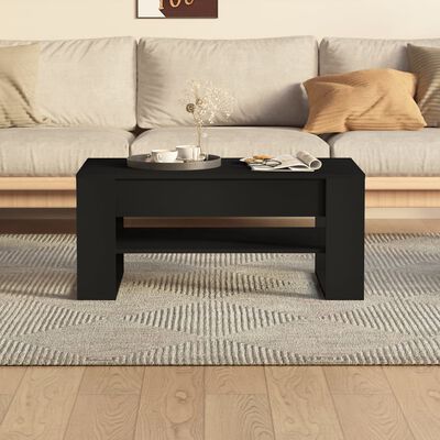 vidaXL Coffee Table Black 102x55x45 cm Engineered Wood