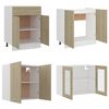 vidaXL 4 Piece Kitchen Cabinet Set Sonoma Oak Engineered Wood