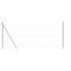 vidaXL Welded Wire Fence with Concrete Base 50 x 1 m Galvanised Steel