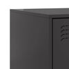 vidaXL Bedside Cabinets 2pcs Black 34.5x39x62 cm Steel