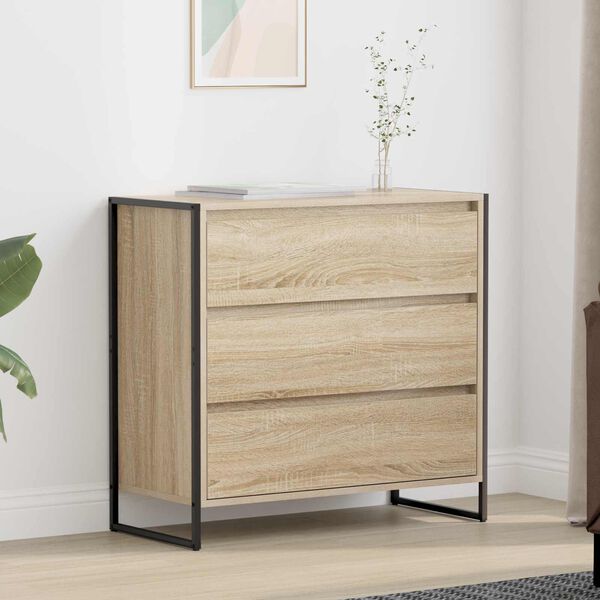 vidaXL Sideboard with Drawer Sonoma 79 x 36 x 75.5 cm Engineered Wood