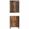 vidaXL Highboard 2 pcs Old wood Engineered wood