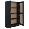 vidaXL Book Cabinet Black 82.5x30.5x150 cm Engineered Wood
