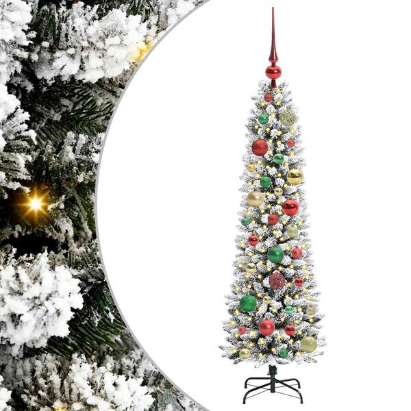 vidaXL Artificial Christmas Tree with 150 LEDs with Stand White 120 cm