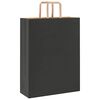 vidaXL Paper Bags 50 pcs with Handles Black 32x12x42 cm