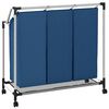 vidaXL Laundry Sorter with 3 Bags Blue Steel