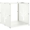 vidaXL Firewood Rack White 40x40x40 cm Cold-rolled steel