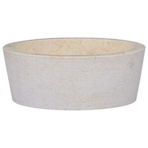 vidaXL Sink Cream &Oslash;40x15 cm Marble