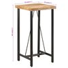 vidaXL Bar Table 55x55x107 cm Solid Wood Mango and Iron