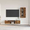 vidaXL TV Cabinet Set with Drawer FLORIN Smoked Oak Engineered Wood