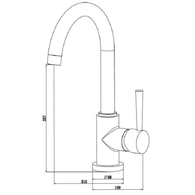 SCHÜTTE Sink Mixer with Round Spout CORNWALL White