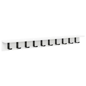 vidaXL Wall-Mounted Coat Rack Wall-mounted White 100 x 10.5 x 10.5 cm