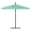 vidaXL Garden Parasol with Steel Pole Green 269x269x235 cm