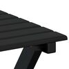 vidaXL Side Table Foldable Black Solid Wood Poplar