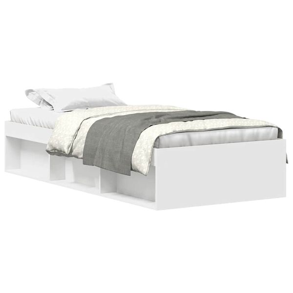 vidaXL Bed Frame without Mattress White 100x200 cm