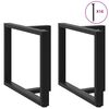 vidaXL Dining Table Legs T-Shaped&nbsp;2 pcs Black 100x35x(72-73) cm Steel