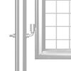 vidaXL Mesh Garden Gate Silver 350x125 cm Galvanised Steel