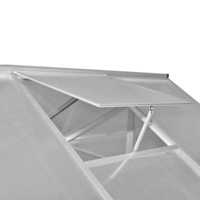 vidaXL Reinforced Aluminium Greenhouse with Base Frame 4.6 m²