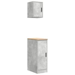 vidaXL Garage Cabinets 2 pcs Concrete Grey Engineered Wood
