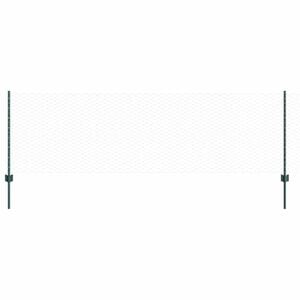 vidaXL Welded Wire Fence 50 x 0.8 m (W x H) PVC-Coated Steel Green