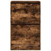 vidaXL Shoe Cabinet Smoked Oak 60x34x96.5 cm Engineered Wood